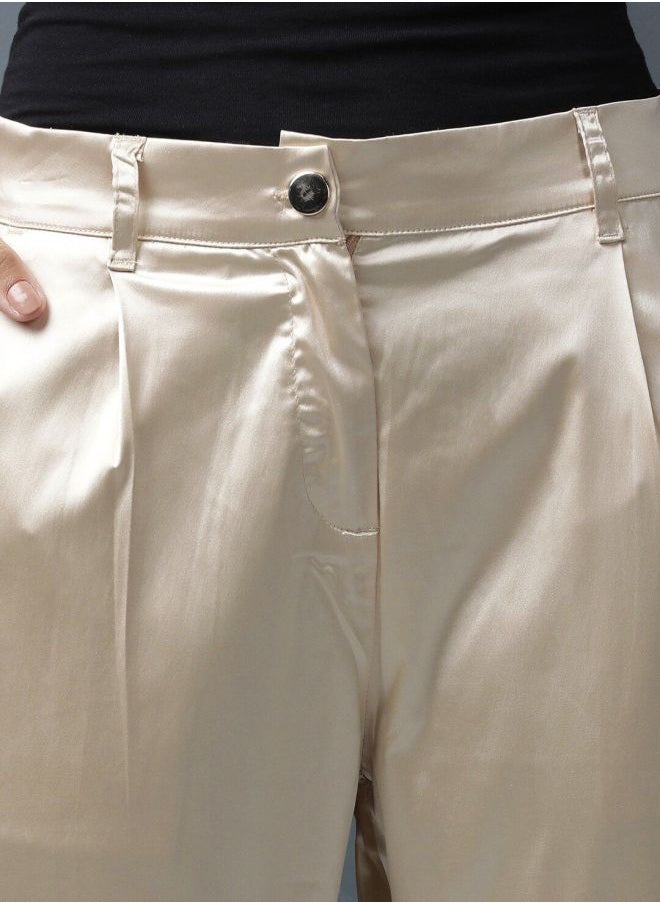 Freehand Women Tapered Solid Mid-Rise Pants  - Image 5