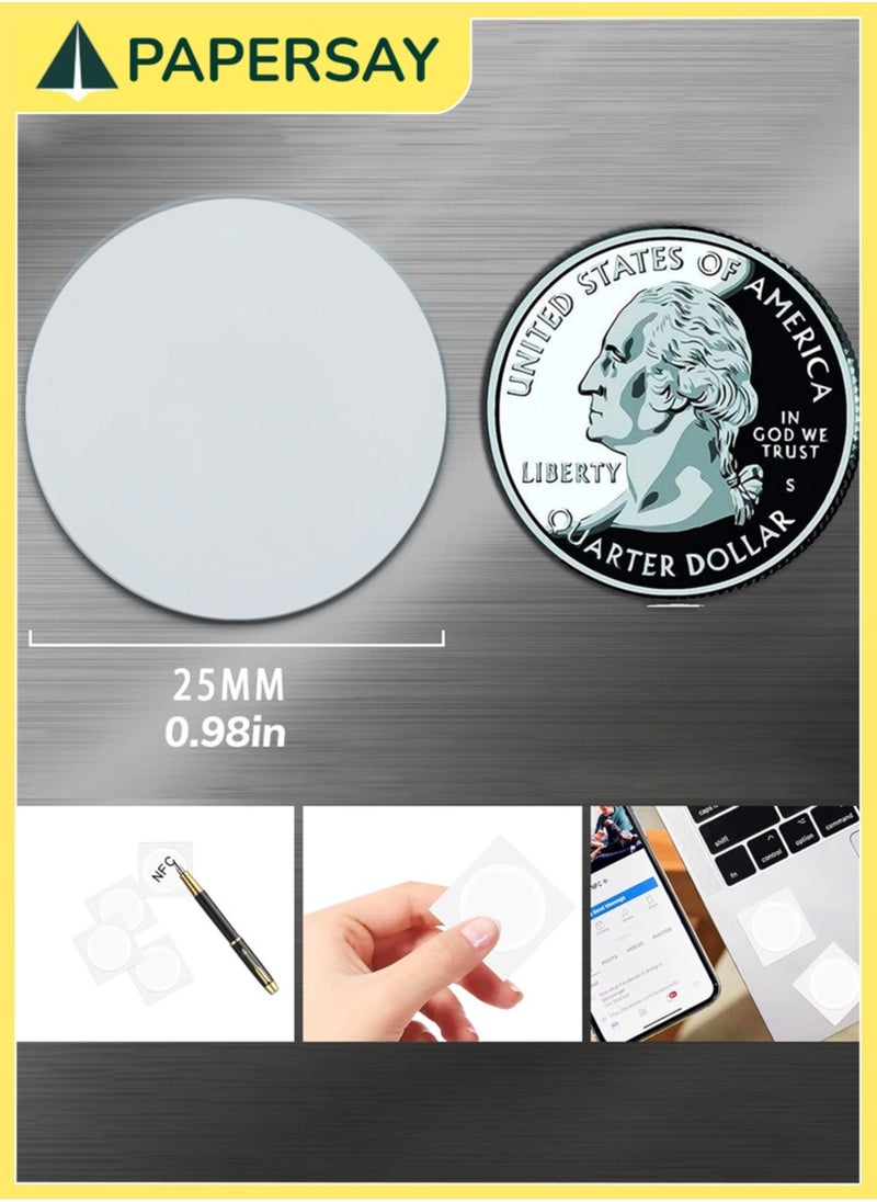 Excefore 100pcs x NTaG213 NFC Tags & Stickers - Anti-Metal NFC Tags, Works on Metal Surfaces, Compatible with NFC-enabled Smartphones and Devices  - Image 4