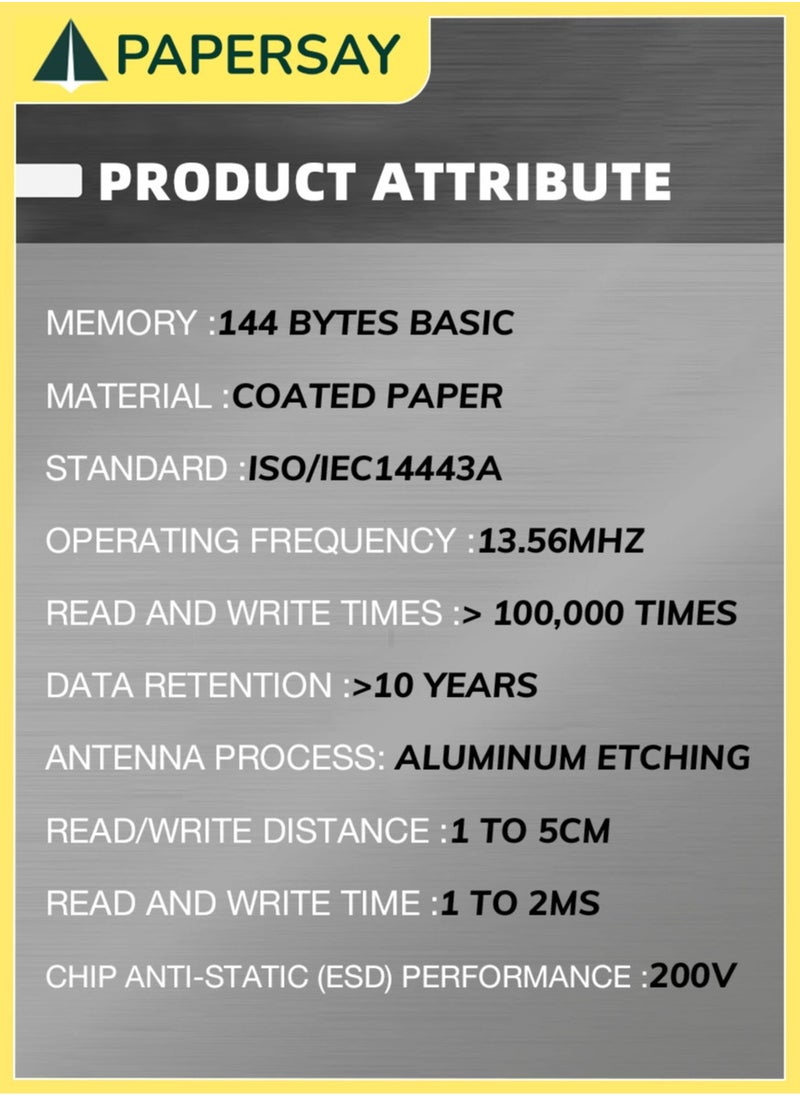 Excefore 100pcs x NTaG213 NFC Tags & Stickers - Anti-Metal NFC Tags, Works on Metal Surfaces, Compatible with NFC-enabled Smartphones and Devices  - Image 2