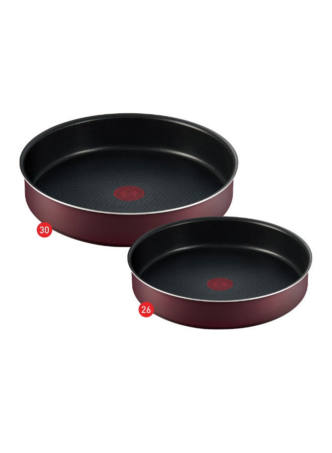 Armatal Round Oven Dish Set - Size 26,30 -Red red