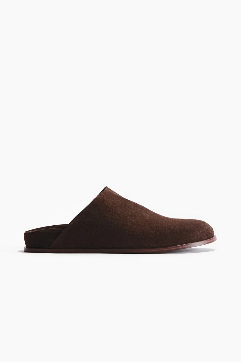 H&M Suede footbed mules