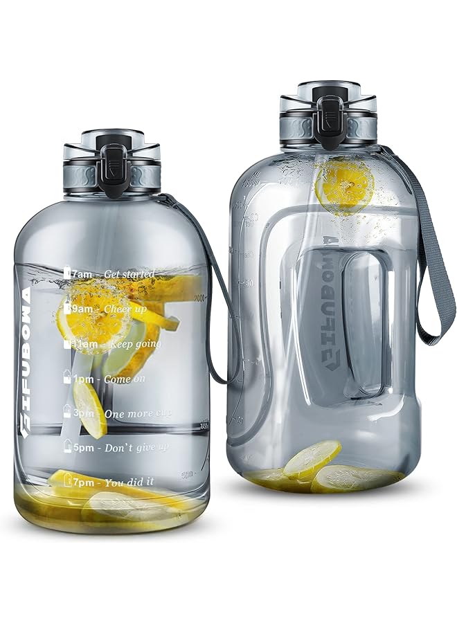 Zaboon زجاجة مياه كبيرة بمقبض خالية من مادة BPA ومضادة للتسرب وتحفيزية وسعة كبيرة للرياضة - Image 1