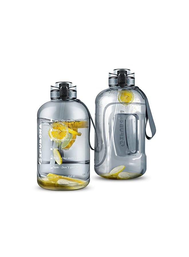 Zaboon زجاجة مياه كبيرة بمقبض خالية من مادة BPA ومضادة للتسرب وتحفيزية وسعة كبيرة للرياضة - Image 2