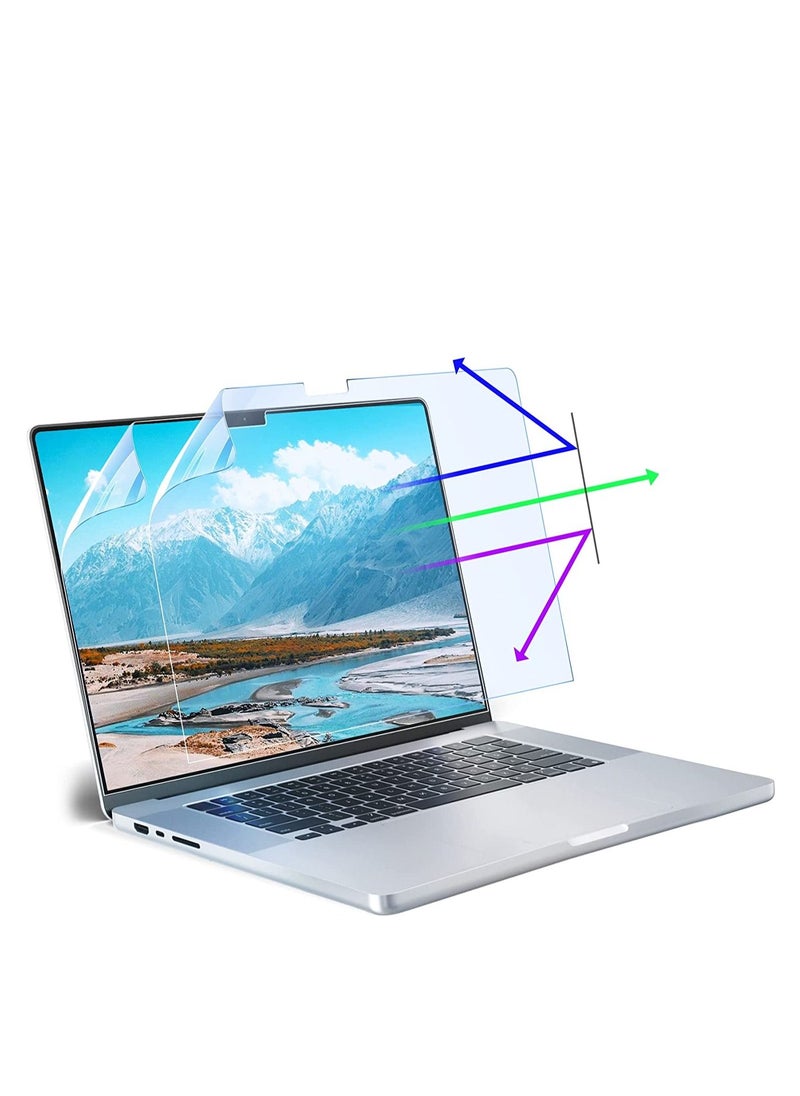 Generic 14.2" Blue Light Blocking Screen Protector for MacBook Pro 14.2'' M2 Pro/M3 / M3 Pro / M3 Max /M4 (2021--2024)Laptop, Anti-Glare Anti-Blue Light for Macbook Pro 14 Screen Film Filter, Bubble Free Eye Protection  - Image 2