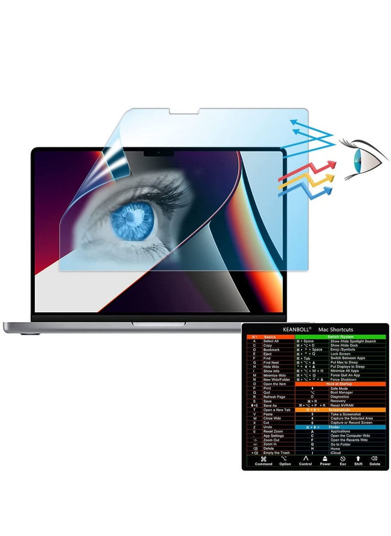 Generic 14.2" Blue Light Blocking Screen Protector for MacBook Pro 14.2'' M2 Pro/M3 / M3 Pro / M3 Max /M4 (2021--2024)Laptop, Anti-Glare Anti-Blue Light for Macbook Pro 14 Screen Film Filter, Bubble Free Eye Protection  - Image 3