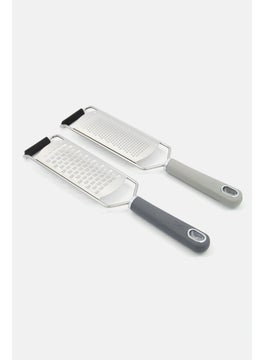 COOK WITH COLOR 2 Pc Coarse And Fine Grater Set, Silver  - Image 4