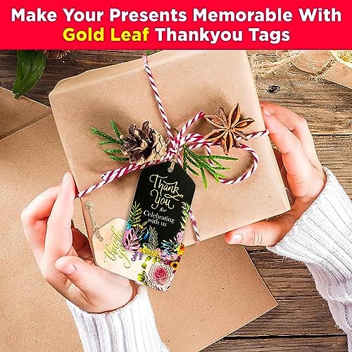 Rousrie Thank You for Celebrating with Us Gift Tags with String for Birthday Gifts, Small Business, Anniversary, Return Gift Tags, Pack of 100 - Image 2