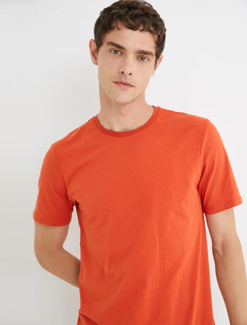 KOTON Koton | Solid Regular Fit Casual T-Shirt |