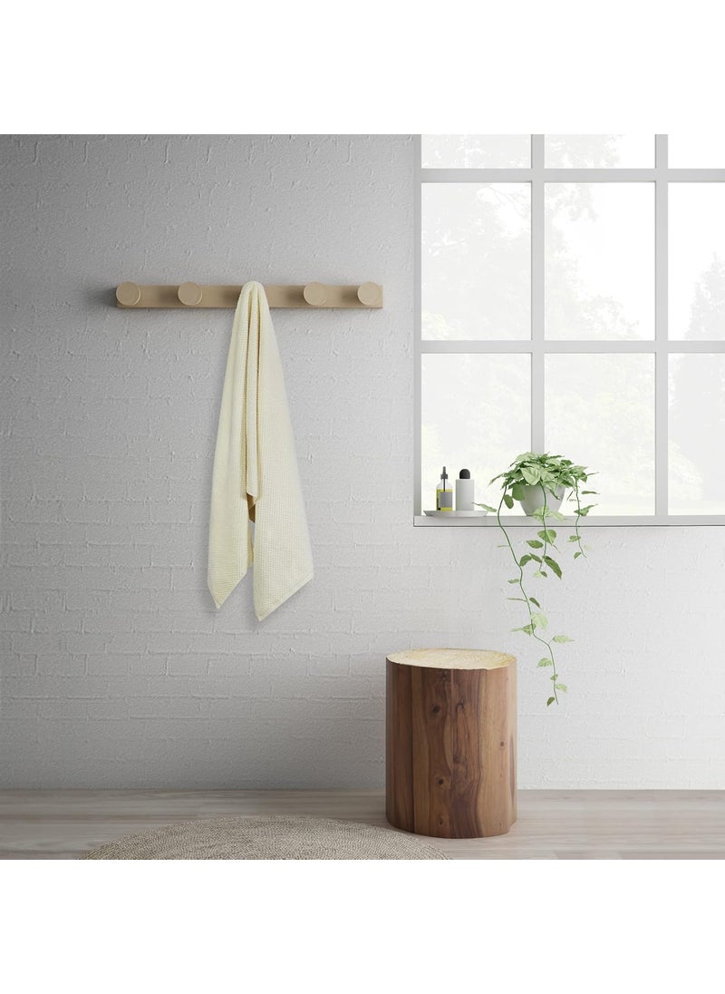 SPACES Spaces 100 Cotton Bath Towel Special Texture Ultra Soft Quick Dry 450 GSM Beige Cotton Towels for Bath  - Image 1