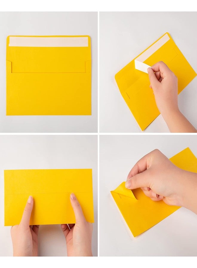 Wishop 50 Pack Colorful #10 Business Envelopes Self Seal Standard Envelopes for Office Checks, Business, Letter Mailing Invoices, 4.13 x 9.49 Inches - Image 3