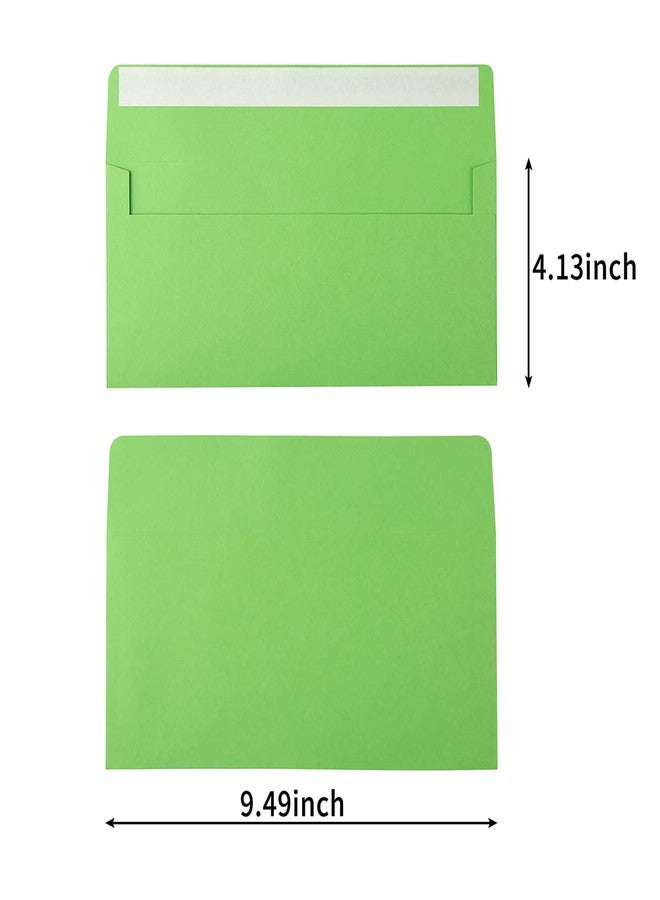 Wishop 50 Pack Colorful #10 Business Envelopes Self Seal Standard Envelopes for Office Checks, Business, Letter Mailing Invoices, 4.13 x 9.49 Inches - Image 2