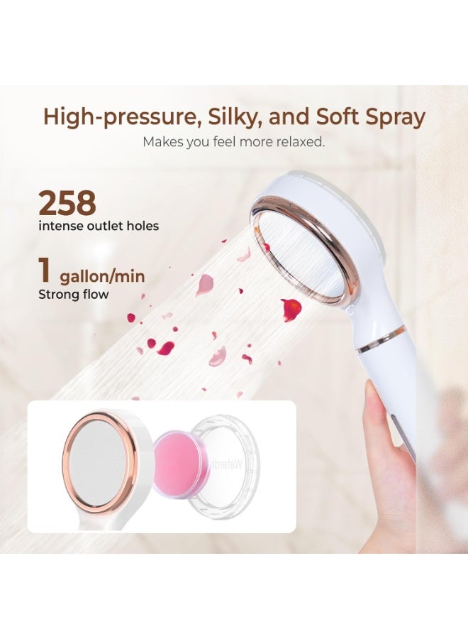 ووتر دروب بديل مصل فيتامين C من Waterdrop لفلتر الدش SF02-SR، يخفف جفاف البشرة، برائحة الورد، عبوة 1 قطعة - Image 4