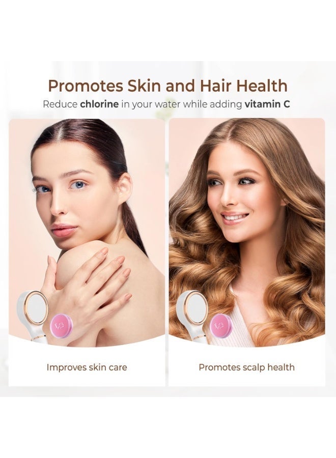 ووتر دروب بديل مصل فيتامين C من Waterdrop لفلتر الدش SF02-SR، يخفف جفاف البشرة، برائحة الورد، عبوة 3 قطعة - Image 3