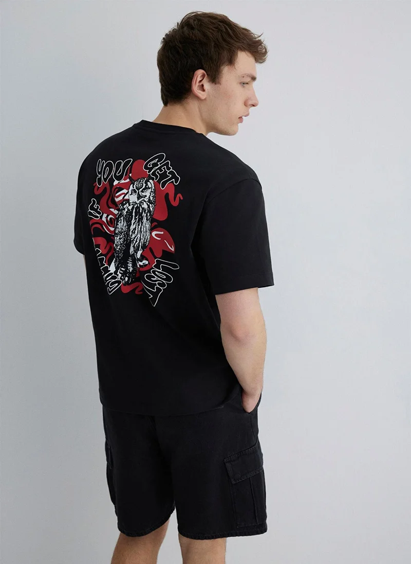 MAVI Printed Black T-Shirt