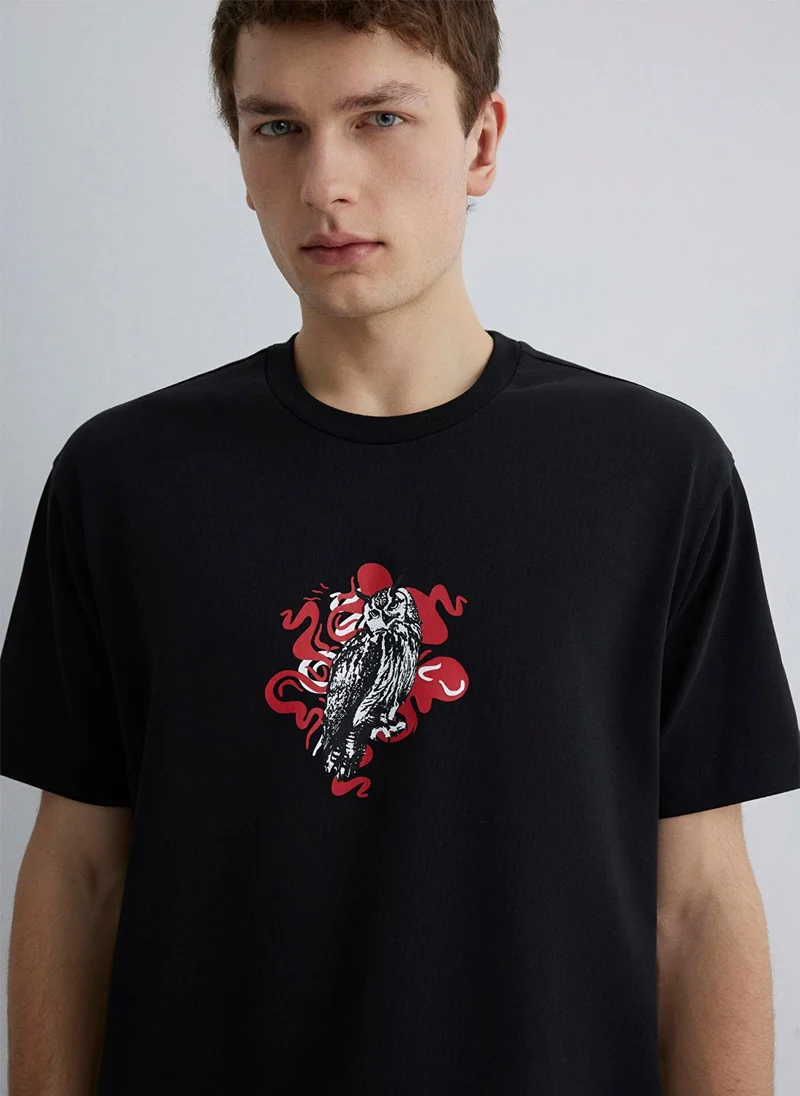 MAVI Printed Black T-Shirt