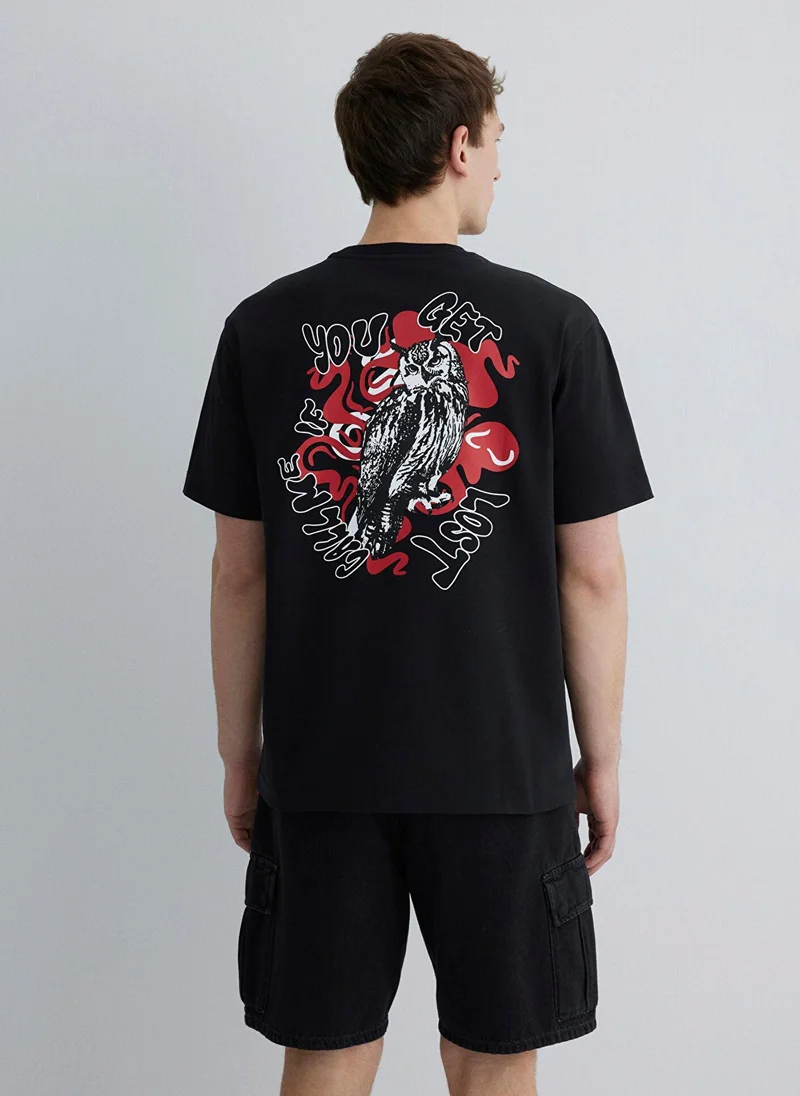 MAVI Printed Black T-Shirt