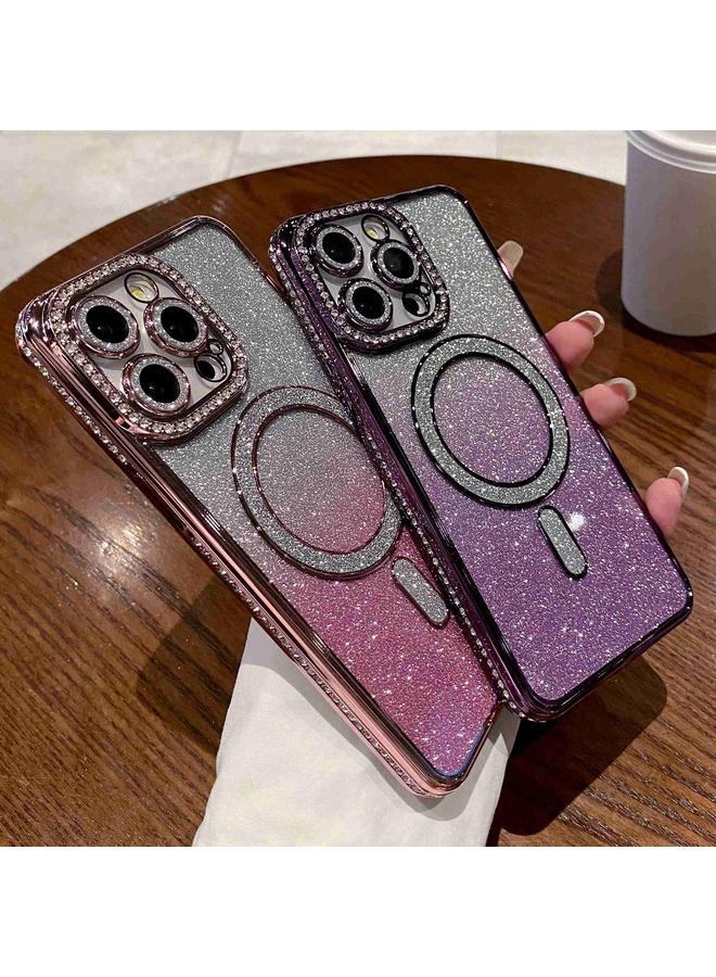 Zaboon Case For iPhone 11 Pro Max Diamond Gradient Glitter Plated MagSafe Phone Case - Image 3