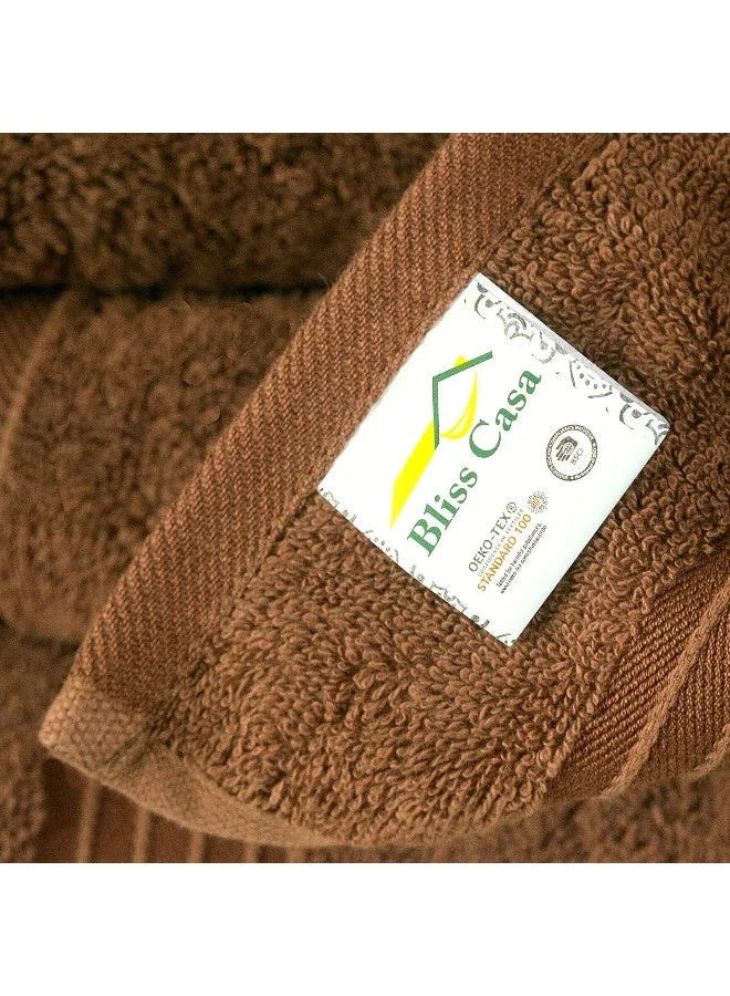 بليس كاسا طقم مناشف  قطع - قطن حلقي   عالي الامتصاص للحمام والاستحمام