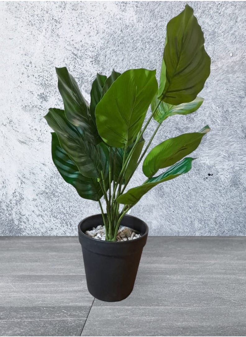 AL KHALDIYA Artificial tree planted in a green pot, 40 cm  - Image 1
