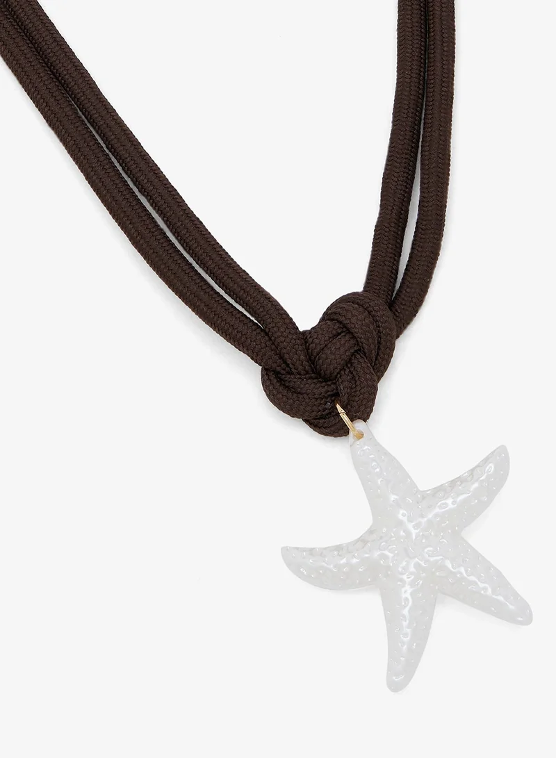 Ella  String Resin Detailed Star Accent Necklace for Women | Best Price UAE