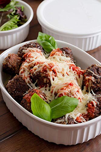 Corningware طقم أواني الخبز السيراميكية كورنينغ وير الفرنسية البيضاء 12 قطعة مع أغطية مقاومة للكسر والتشقق - Image 5