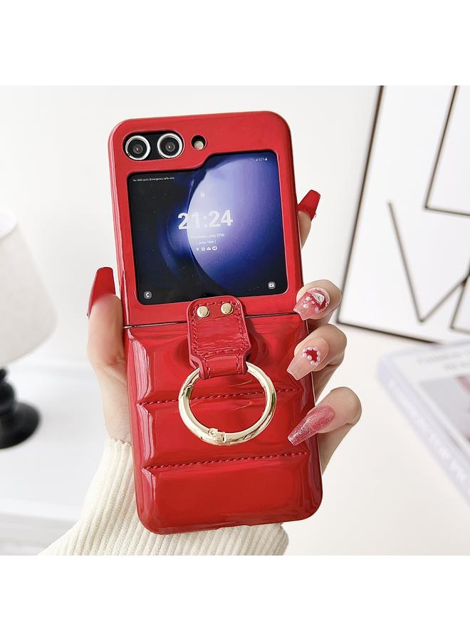 اس-توب جراب لهاتف Samsung Galaxy Z Flip 5 Laser Aurora Ring Down Jacket جراب هاتف مقاوم للصدمات - Image 1