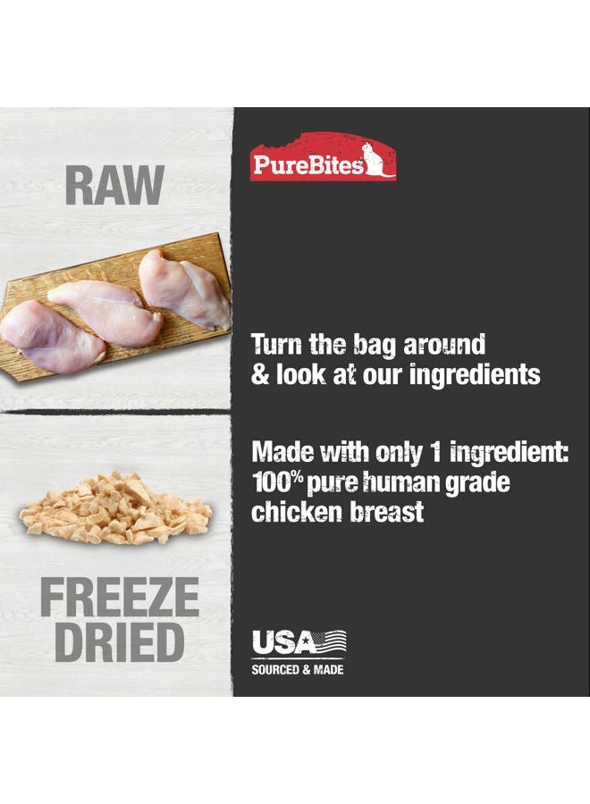 PUREBITES علاجات القطط المجففة بالتجميد من الدجاج، 1 مكون، مصنوعة في الولايات المتحدة، 2.3 أونصة - Image 4
