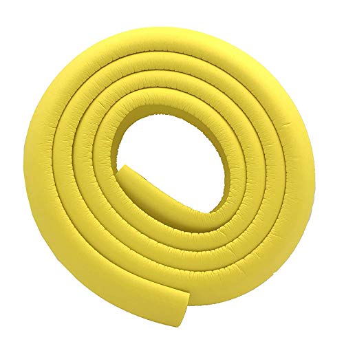 حماية حواف الأثاث على شكل L من M2cbridge، واقي زوايا سميك إضافي للأطفال، حامي حواف من الفوم، 65 قدم، أصفر