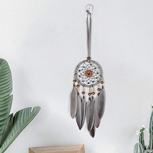 Malicosmile Dream Catchers for Cars Rear View Mirror Hanging Decorations, Gray Feather Dream Catcher for Car Charm Home Wall Decor Ornament - Image 5