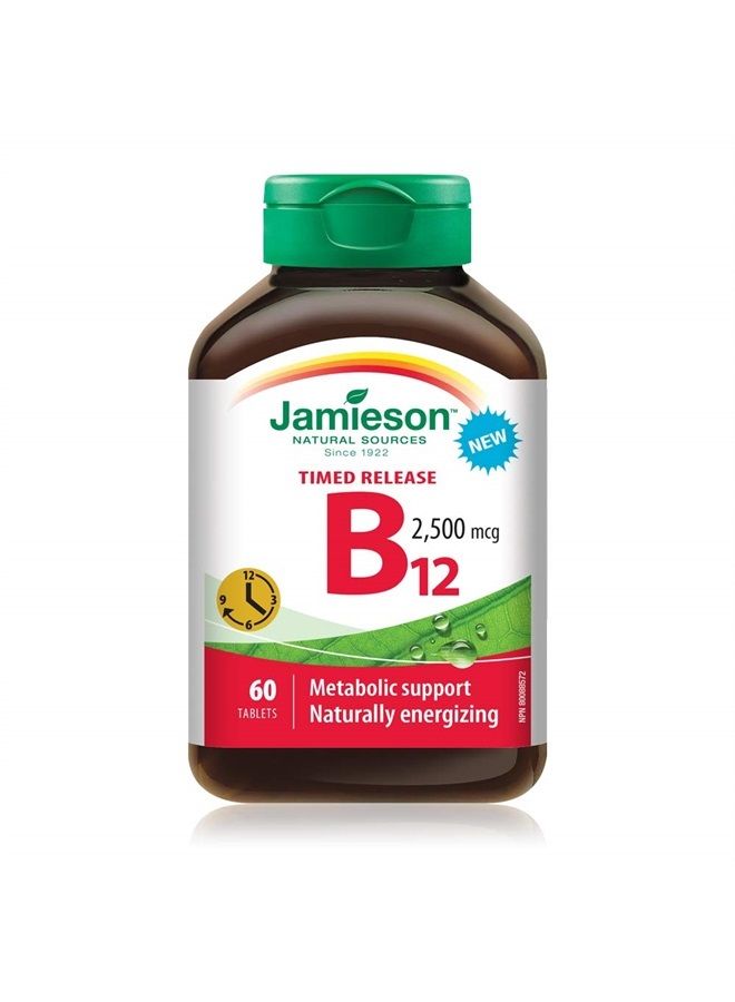 Jamieson Vitamin B12 2,500 mcg, 60 Tablets - Image 1