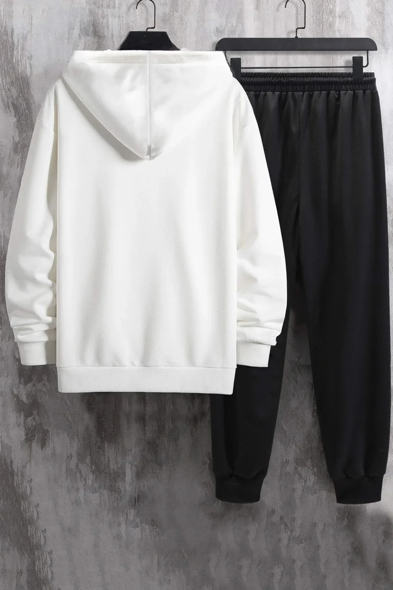 ONLYTRENDWEAR Unisex Malibu Printed Tracksuit Set S.m. White