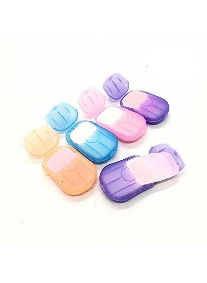 esowemsn 6 Packs Portable Disposable Travel Hiking Washing Hand Bath Toiletry Paper Soap Sheets(Random Color)  - Image 1
