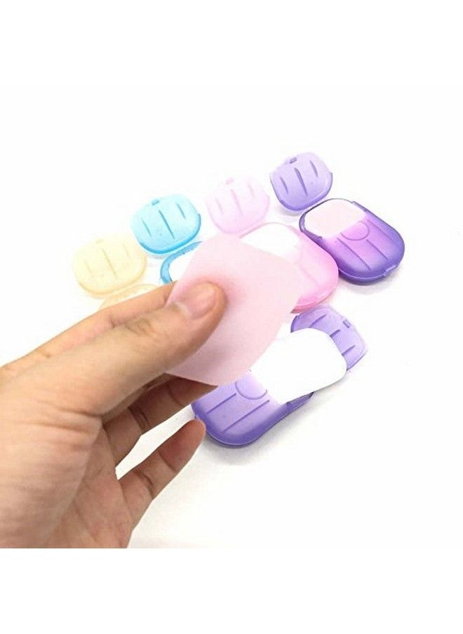 esowemsn 6 Packs Portable Disposable Travel Hiking Washing Hand Bath Toiletry Paper Soap Sheets(Random Color)  - Image 3