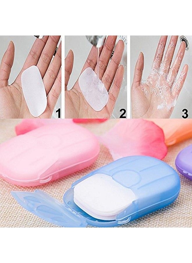 esowemsn 6 Packs Portable Disposable Travel Hiking Washing Hand Bath Toiletry Paper Soap Sheets(Random Color)  - Image 4