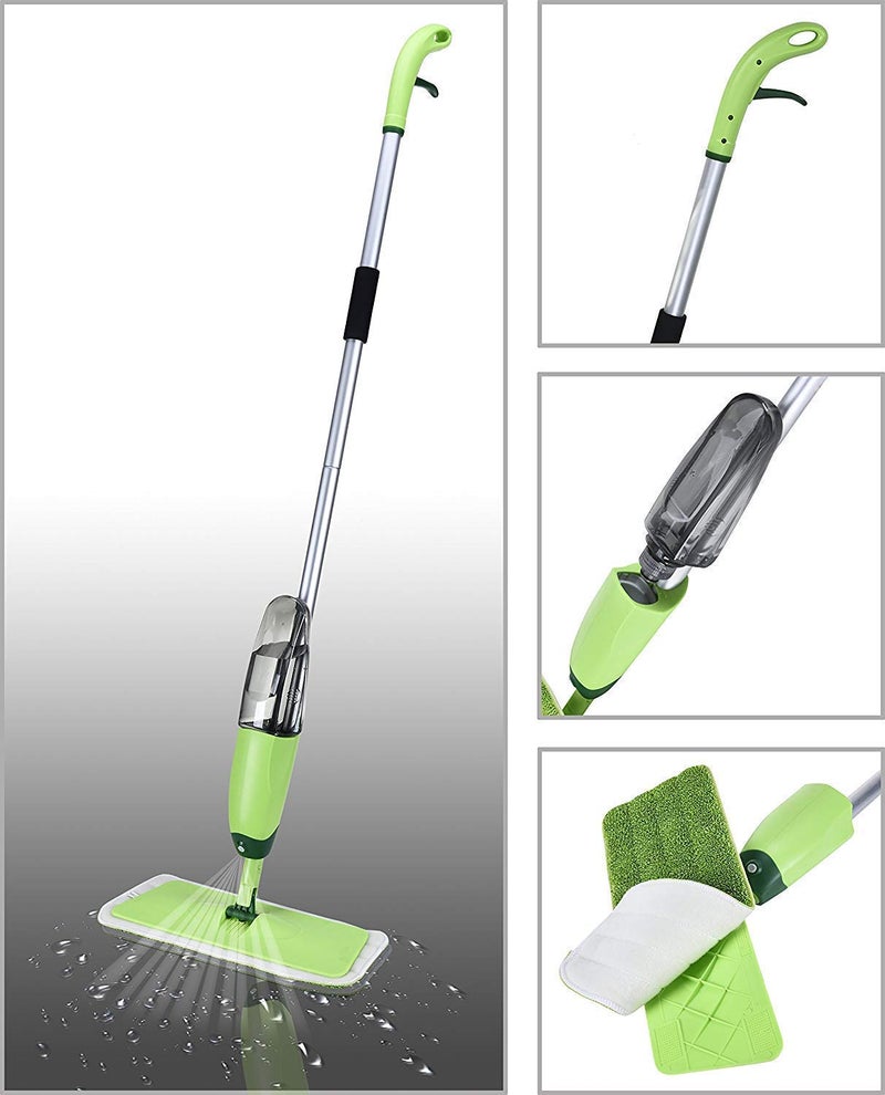 LOMESH Stainless Steel Foldable Spray Mop Set with Microfiber Washable Pad Best 360 Degree Easy Floor Cleaning for Home Office Multicolor - Image 3