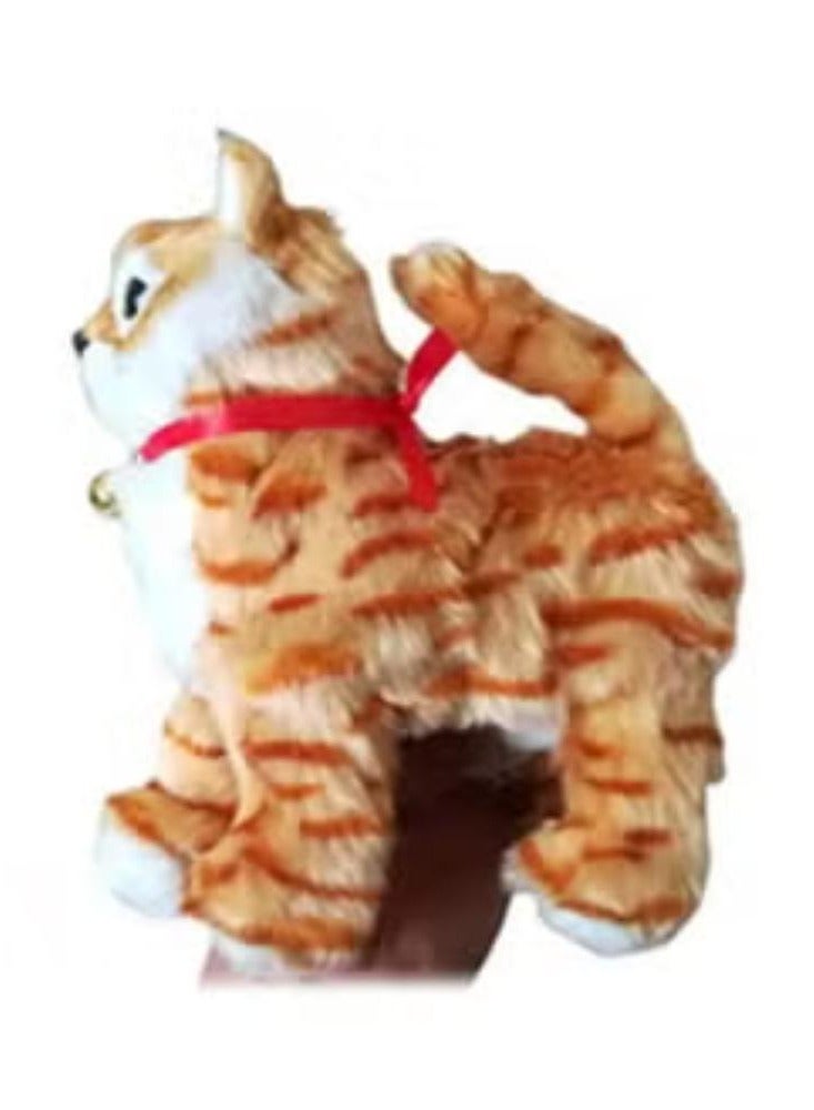 Portable Soft Realistic Authentic Detail Walk Along Electronic Pet Cat With Remote Contro 20x20cm - Image 2