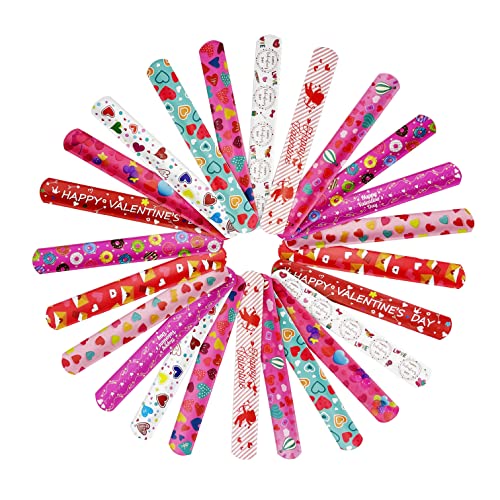 DimiGlobal Valentine Slap Bracelets for Kids Valentines Day Slap Bracelets Bulk for Boys and Girls Holiday Slap Bracelet Party Favors Supplies Classroom Prizes Exchanging Gifts 24 - Image 5