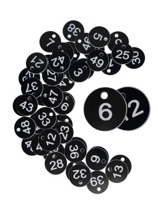 Plastic ID Number Tags, Engraved Tags Key Without Rings for Locker Dorm Hotel Bar Restaurant Club Table Numbers (1-50, Black) - pzsku/Z11CD35AADE0AEC559D5EZ/45/_/1700135423/cd4cab0e-820b-4348-b0a9-bed41481d5e3