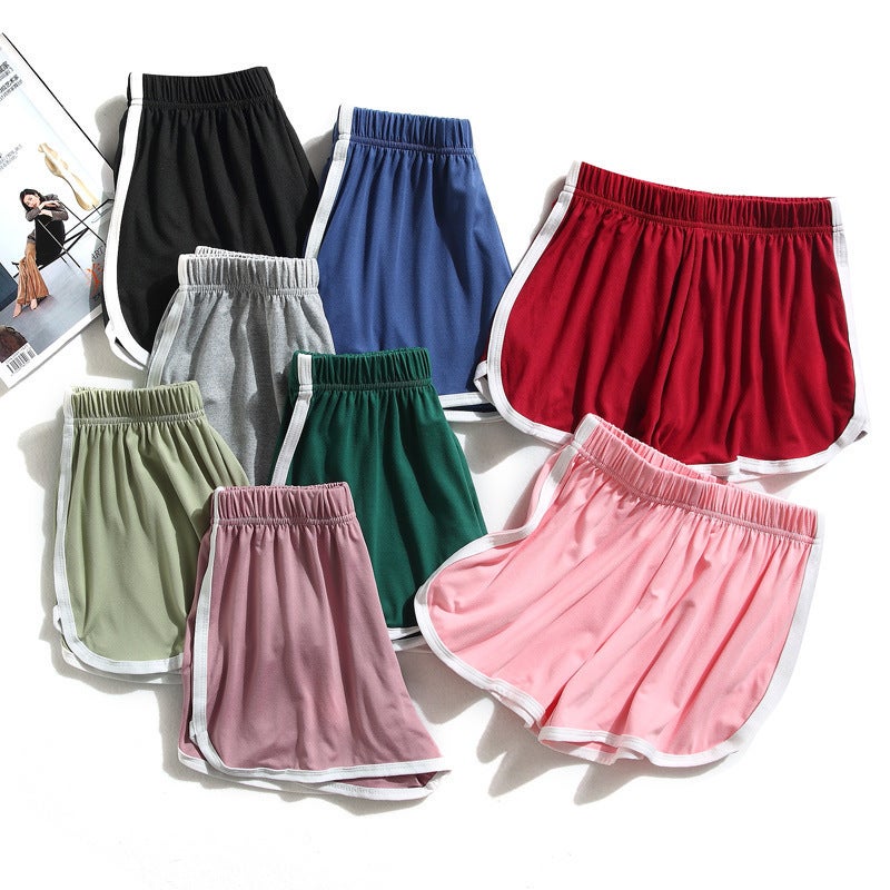 Casual Beach Yoga Hot Pants in Candy Colors Black.  - Image 5