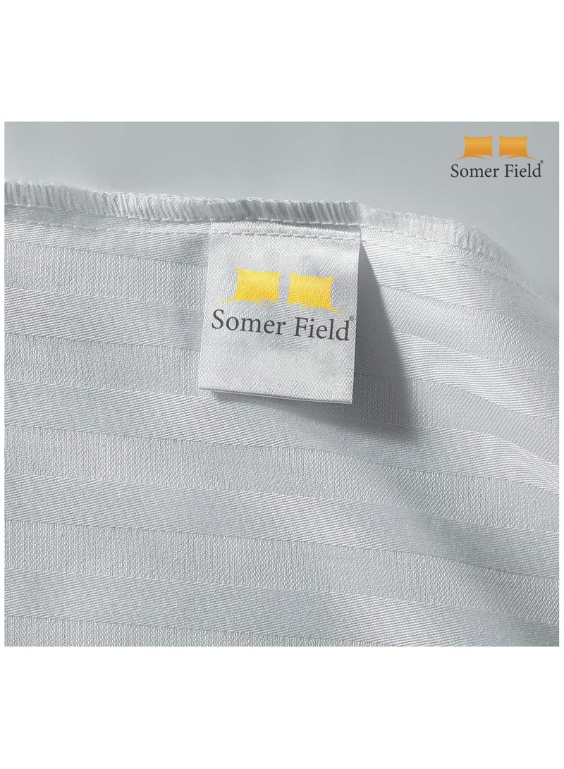 حقل سومر Somer Field - عبوة من 4 أكياس وسائد - أغطية وسائد مخططة بإغلاق مغلف، مقاس 50×75 سم، غطاء وسادة مضاد للحساسية عالي الجودة (مخطط) - Image 3