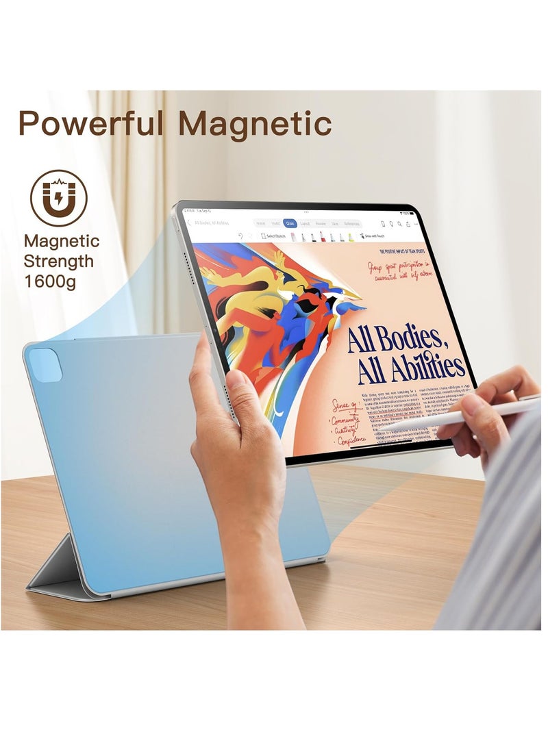 Jetech Magnetic Case for Ipad Pro 12.9 Inch (6th/5th/4th/3rd Generation) Pencil 2nd Charging Magnetic Attachment Cover Auto Wake Sleep Silver - Image 2