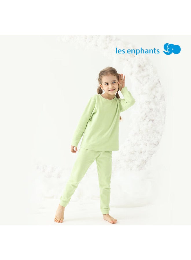Les Enphants Children's Underwear Set, Boys And Girls Thermal Underwear Set, Home Wear Set, Peach Pink, 140cm - Image 3