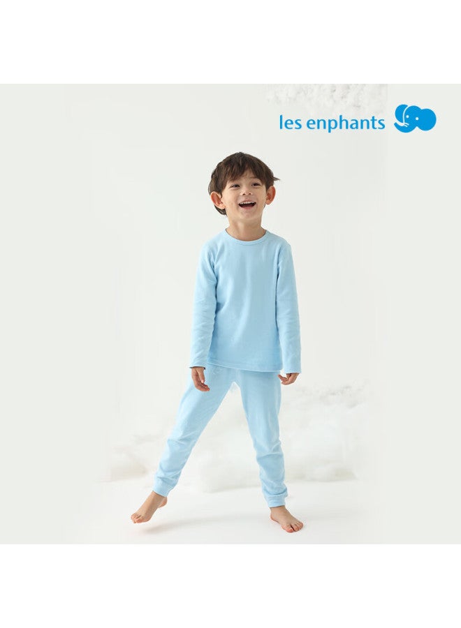 Les Enphants Children's Underwear Set, Boys And Girls Thermal Underwear Set, Home Wear Set, Peach Pink, 140cm - Image 2