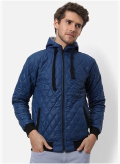 Campus Sutra Men's Solid Quilted Puffer Regular Fit Bomber Jacket For Winter Wear  - Image 3