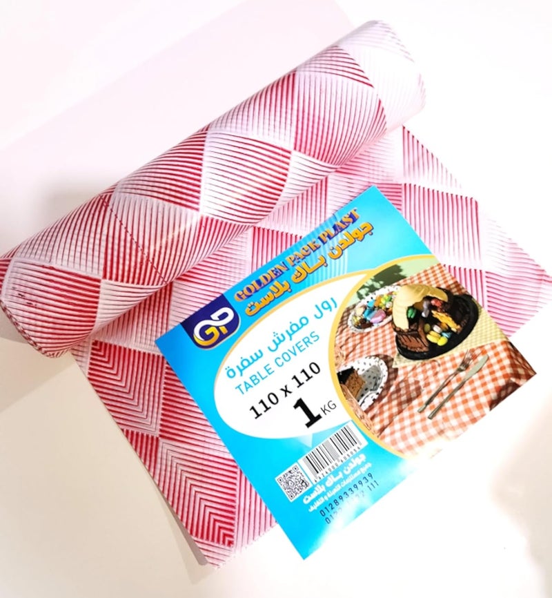GOLDEN PACK PLAST Disposable Tablecloth Roll 1 kg -Tablecloth size110x110 cm