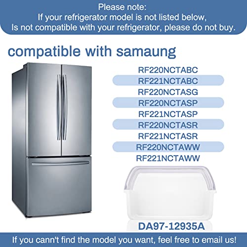 MONST DA97-12935A Door Bin, RF220NCTASR Door Shelf Compatible with samsung（Both Left and Right RF220NCTASG, RF220NCTAWW, RF220NCTASP, RF221NCTASP, RF221NCTASR etc Refrigerator, Replaces AP5651846 - Image 3