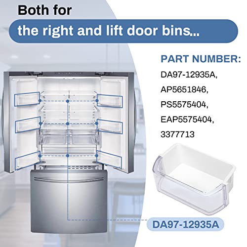 MONST DA97-12935A Door Bin, RF220NCTASR Door Shelf Compatible with samsung（Both Left and Right RF220NCTASG, RF220NCTAWW, RF220NCTASP, RF221NCTASP, RF221NCTASR etc Refrigerator, Replaces AP5651846 - Image 4