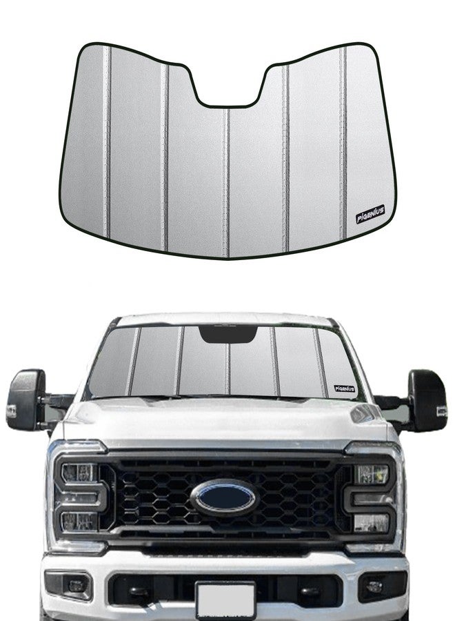 Pigenius Windshield Sun Shade for 2023 2024 Ford F-250 F-350 Super Duty Front Window Sunshade - Safeguard - Image 1