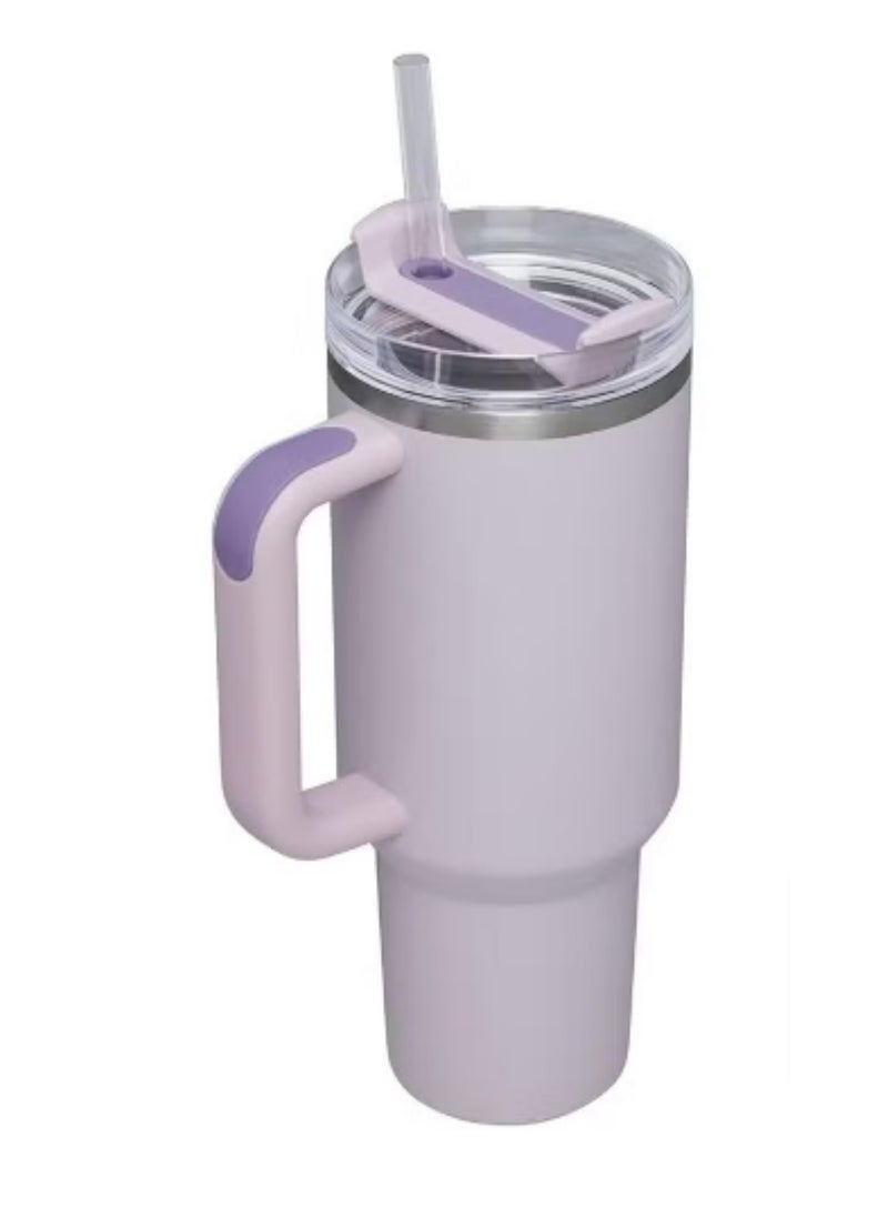 Stanley - Quencher H2.0 FlowState Stainless Steel Vacuum Insulated Tumbler with Lid and Straw for Water, Iced Tea or Coffee, Smoothie and More, 40Ounce Stainless Steel 32x15x 10cm Purple - Image 1
