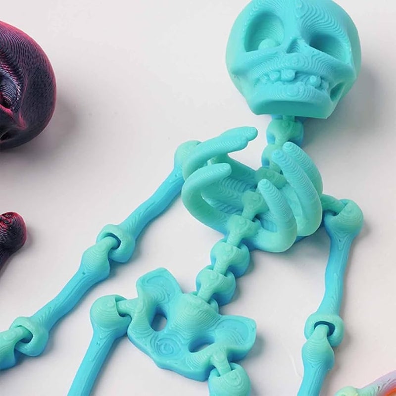 Poseable Skeleton Refrigerator Magnets Halloween Decoration For Kitchen Black - Image 5
